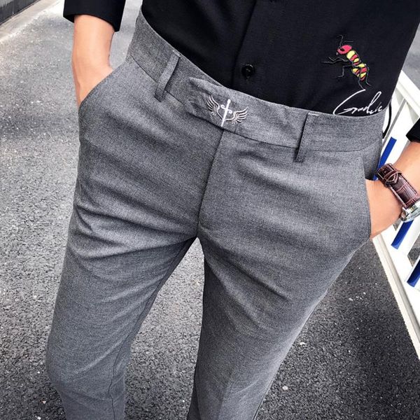 men's suits & blazers 2021 spring british trousers slim fit pants business men's social mens dress pantalon costume office, White;black
men's suits & blazers 2021 spring british trousers slim fit pants business men's social mens dress pantalon costume office, White;black