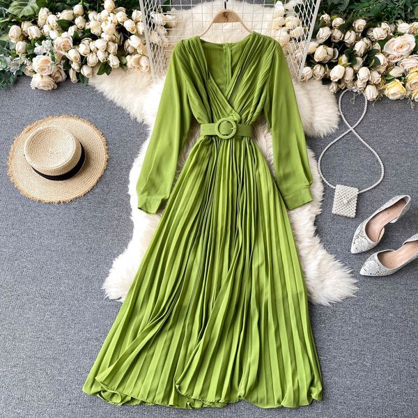 dress croysier es for women clothing v neck long sleeve pleated chiffon office lady vintage elegant midi with belt ou4q, Black;gray
dress croysier es for women clothing v neck long sleeve pleated chiffon office lady vintage elegant midi with belt ou4q, Black;gray