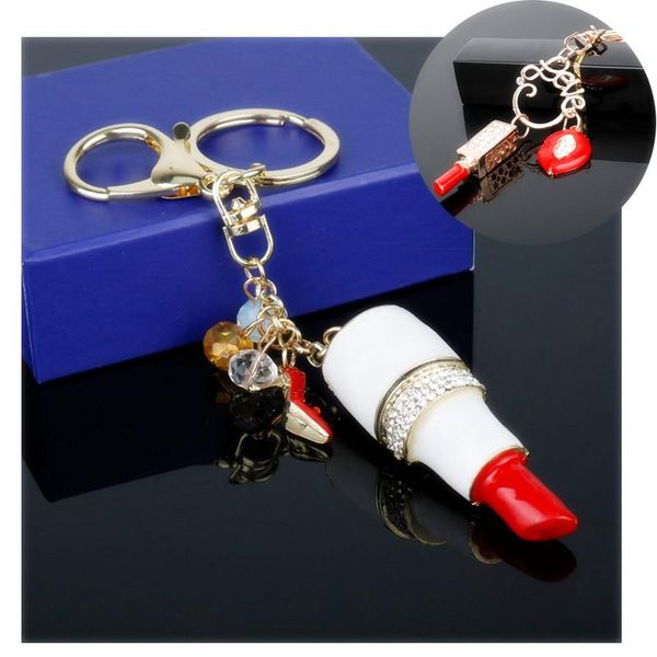 keychains alloy crystal lipstick key ring women bags purse jewelry charm keychain luxury trinket chains, Silver
keychains alloy crystal lipstick key ring women bags purse jewelry charm keychain luxury trinket chains, Silver