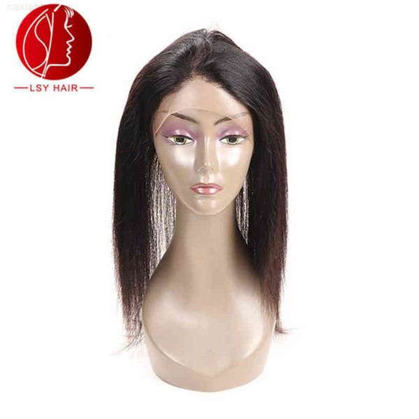 straight 360 22 4 * 2hu hair straight hu wig block, Black