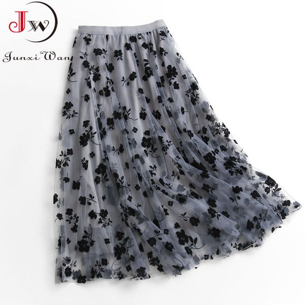 girls romantic flower mesh pleated skirt fashion spring summer women elastic waist solid elegant chic casual long skirts 210510, Black
girls romantic flower mesh pleated skirt fashion spring summer women elastic waist solid elegant chic casual long skirts 210510, Black
