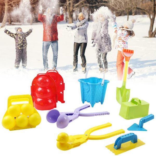 party favor 9pcs random color plastic snowball making clamp kids toys outdoor playing snow clips durable throwing mold toys#20 
party favor 9pcs random color plastic snowball making clamp kids toys outdoor playing snow clips durable throwing mold toys#20