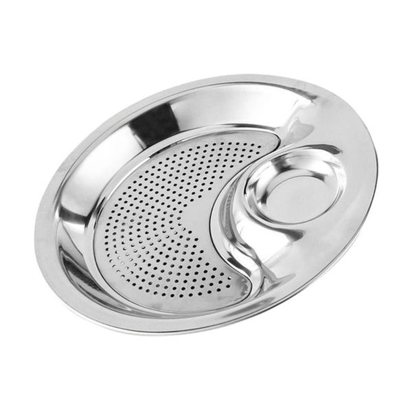 dishes & plates stainless steel dumplings plate with dipping saucer double-layer draining dinner serving dish (26cm)
dishes & plates stainless steel dumplings plate with dipping saucer double-layer draining dinner serving dish (26cm)