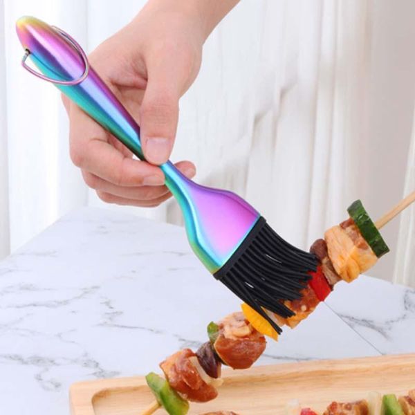 tools & accessories 2021 oil brush stainless steel + organic silicone bbq kitchen cooking titanium-plated handle hanging barbecue
tools & accessories 2021 oil brush stainless steel + organic silicone bbq kitchen cooking titanium-plated handle hanging barbecue
