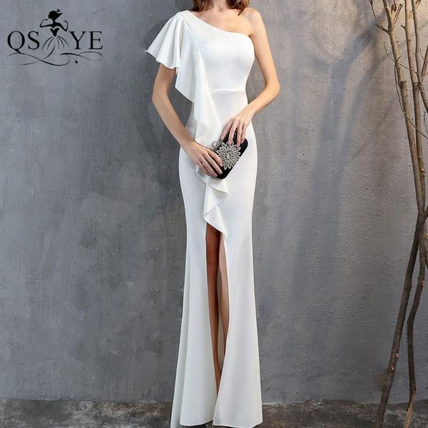 party dresses white long evening stretch ruffles prom gown slit ends one shoulder dress simple plain woman formal 2021, White;black
party dresses white long evening stretch ruffles prom gown slit ends one shoulder dress simple plain woman formal 2021, White;black