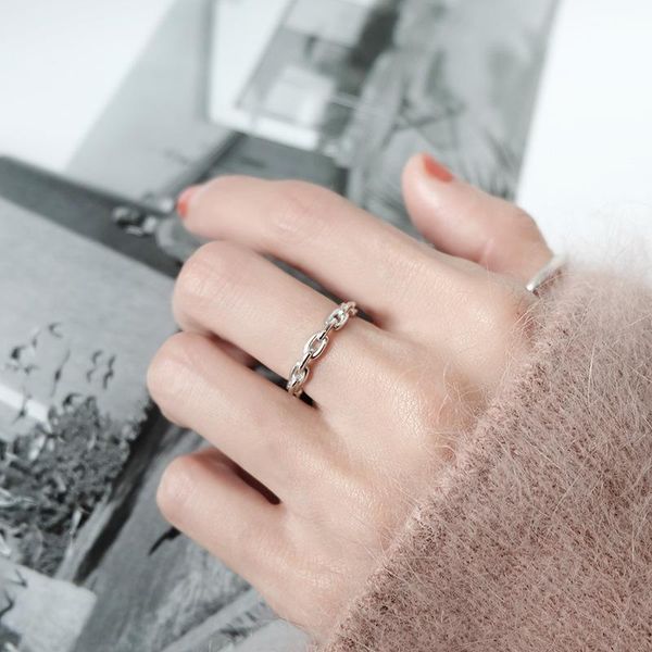 cluster rings vintage irregular smooth lock chain thai silver ring 925 sterling adjustable size jewelry for women girls party gift, Golden;silver
cluster rings vintage irregular smooth lock chain thai silver ring 925 sterling adjustable size jewelry for women girls party gift, Golden;silver