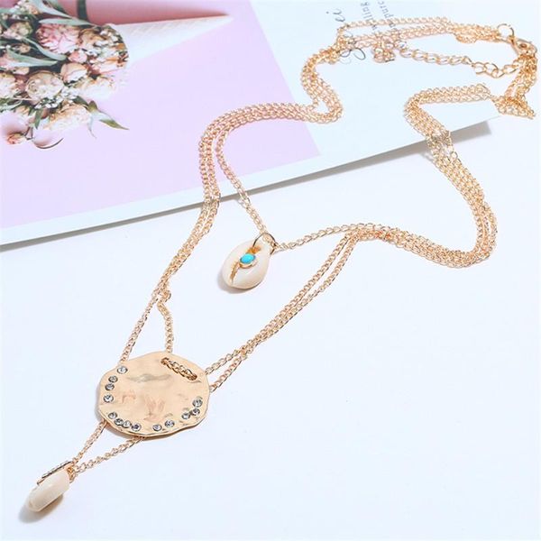 bohemia gold color layered necklace shell chain coin pendant easter day's gift for women statement female jewelry necklaces, Silver
bohemia gold color layered necklace shell chain coin pendant easter day's gift for women statement female jewelry necklaces, Silver