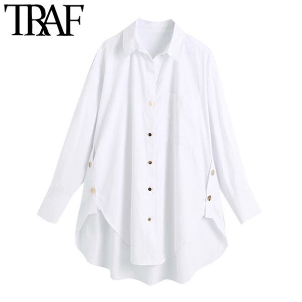 traf women fashion with side buttons loose asymmetrical blouses vintage long sleeve pockets female shirts chic 220307, White
traf women fashion with side buttons loose asymmetrical blouses vintage long sleeve pockets female shirts chic 220307, White