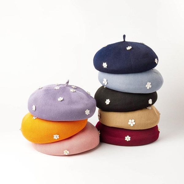 japanese spring and summer lovely beaded flower decoration retro knitted beret hat female literary breathable painter pumpkin caps & hats, Yellow
japanese spring and summer lovely beaded flower decoration retro knitted beret hat female literary breathable painter pumpkin caps & hats, Yellow