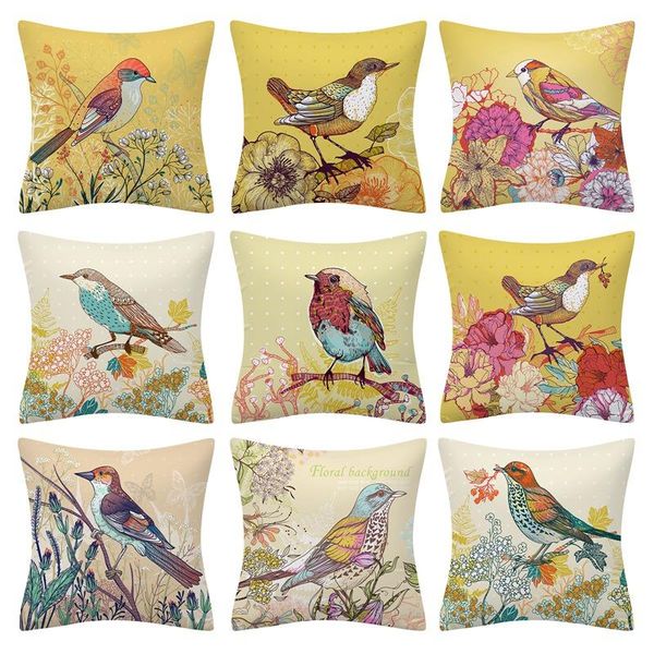 cushion/decorative pillow super soft plush watercolor lovely birds flower robin tit finch goldfinch sparrow berries tufted cushion cover cas 
cushion/decorative pillow super soft plush watercolor lovely birds flower robin tit finch goldfinch sparrow berries tufted cushion cover cas