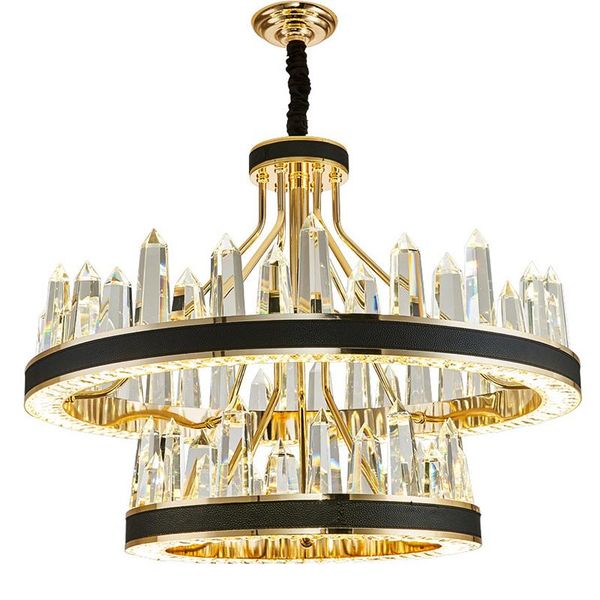 chandeliers led modern golden ceiling chandelier classical hanging light retro tasteful black leather iceberg crystal lamp for living room
chandeliers led modern golden ceiling chandelier classical hanging light retro tasteful black leather iceberg crystal lamp for living room