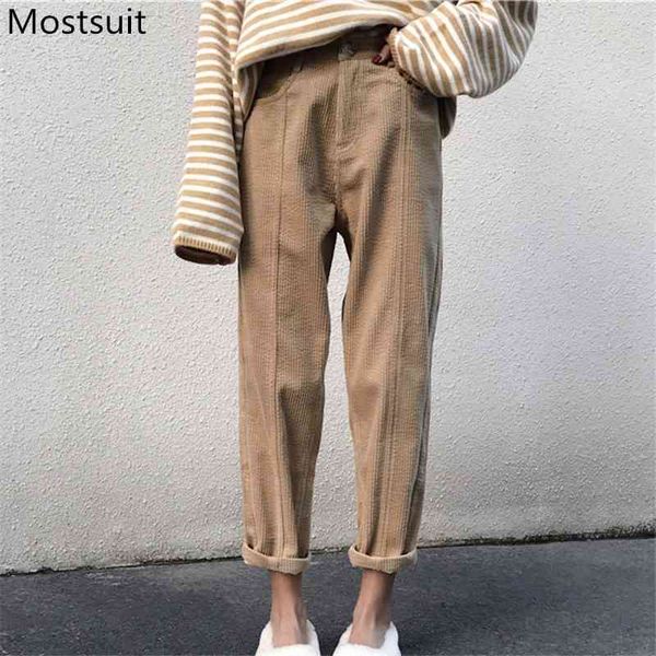 corduroy casual fashion harem pants trousers women spring autumn middle-waist korean female streetwear ankle-length 210518, Black;white
corduroy casual fashion harem pants trousers women spring autumn middle-waist korean female streetwear ankle-length 210518, Black;white