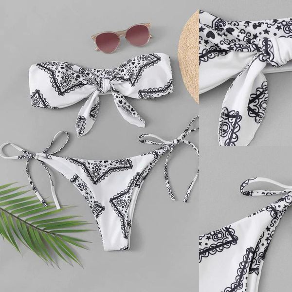 women's swimwear women soft and comfortable, suitable vintage print two pieces suits low waisted bottom bikini set tankini switmsuit, White;black
women's swimwear women soft and comfortable, suitable vintage print two pieces suits low waisted bottom bikini set tankini switmsuit, White;black