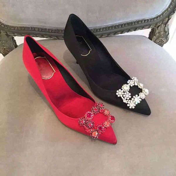 dress shoes luxury brand high heel women's fashion classic rhinestone square buckle wedding shoes women pumps t5z2, Black
dress shoes luxury brand high heel women's fashion classic rhinestone square buckle wedding shoes women pumps t5z2, Black