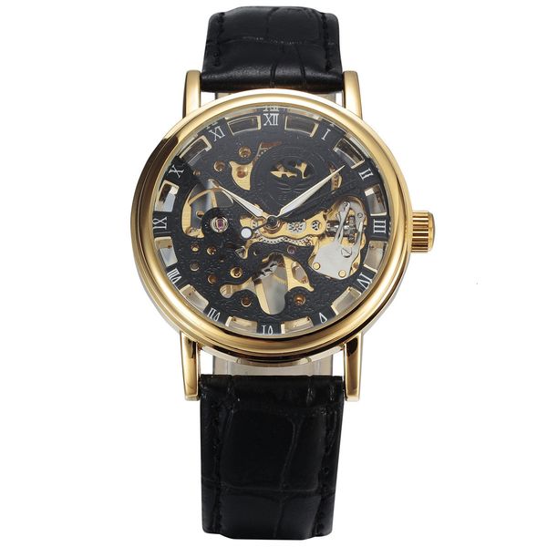 sewor swarch watch fashion hollow out men's belt manual mechanical watch, Slivery;brown
sewor swarch watch fashion hollow out men's belt manual mechanical watch, Slivery;brown