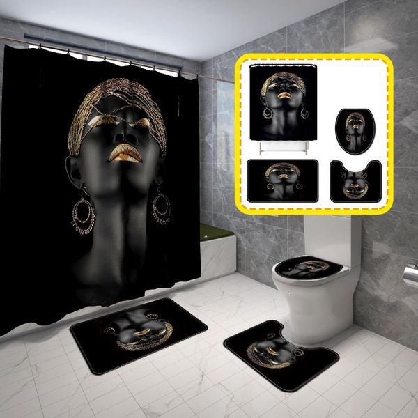 shower curtains african women black curtain bathroom non-slip bath mat set with hook american girl waterproof polyester fabric
shower curtains african women black curtain bathroom non-slip bath mat set with hook american girl waterproof polyester fabric