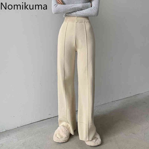 nomikuma autumn winter knitted women long pants korean solid high waist trousers causal elegant sweater wide leg pants 6d961 210427, Black;white
nomikuma autumn winter knitted women long pants korean solid high waist trousers causal elegant sweater wide leg pants 6d961 210427, Black;white