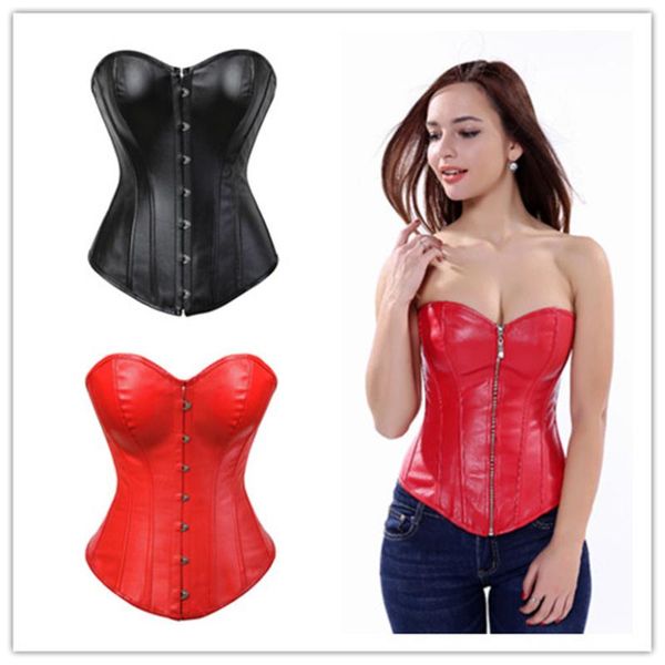 bustiers & corsets black/red faux leather corset steampunk gothic clubwear bustier zipper lingerie waist cincher plus size 6xl, Black;white
bustiers & corsets black/red faux leather corset steampunk gothic clubwear bustier zipper lingerie waist cincher plus size 6xl, Black;white