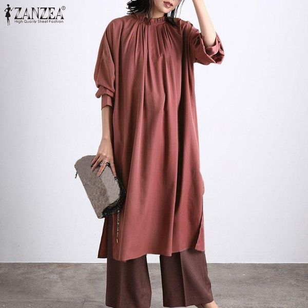 vintage women's blouse zanzea 2021 spring lace up midi shirts ladies retro puff sleeve blusa oversize 5xl casual solid loose blouses &, White
vintage women's blouse zanzea 2021 spring lace up midi shirts ladies retro puff sleeve blusa oversize 5xl casual solid loose blouses &, White
