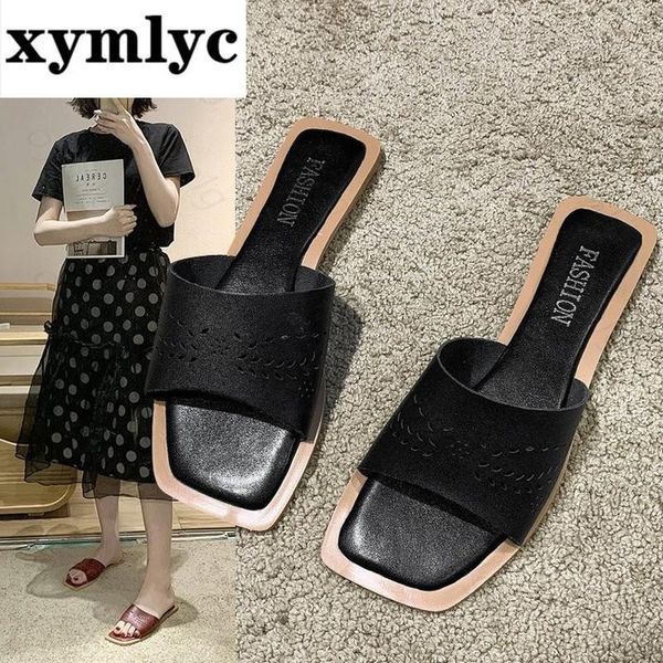 slippers summer genuine leather flat women non-slip ladies slides solid hollow out sandalias mujer zapatillas casa, Black
slippers summer genuine leather flat women non-slip ladies slides solid hollow out sandalias mujer zapatillas casa, Black