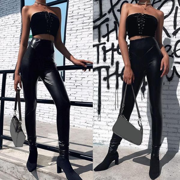 women's pants & capris pantalon cuir autumn winter leather bright casual high waist slim pantalones mujer cintura alta, Black;white
women's pants & capris pantalon cuir autumn winter leather bright casual high waist slim pantalones mujer cintura alta, Black;white