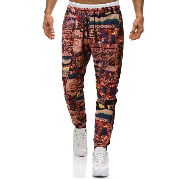men's pants 2021 spring and summer high - quality printed cotton linen rope slim retro ethnic style men, Black 
men's pants 2021 spring and summer high - quality printed cotton linen rope slim retro ethnic style men, Black