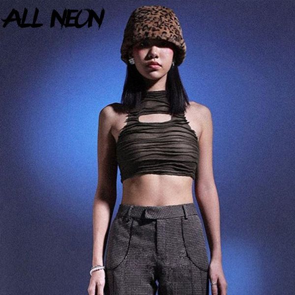 women's tanks & camis allneon cyber y2k hollow out ruched turtleneck tank streetwear vintage sleeveless slim black crop summer fashion, White
women's tanks & camis allneon cyber y2k hollow out ruched turtleneck tank streetwear vintage sleeveless slim black crop summer fashion, White