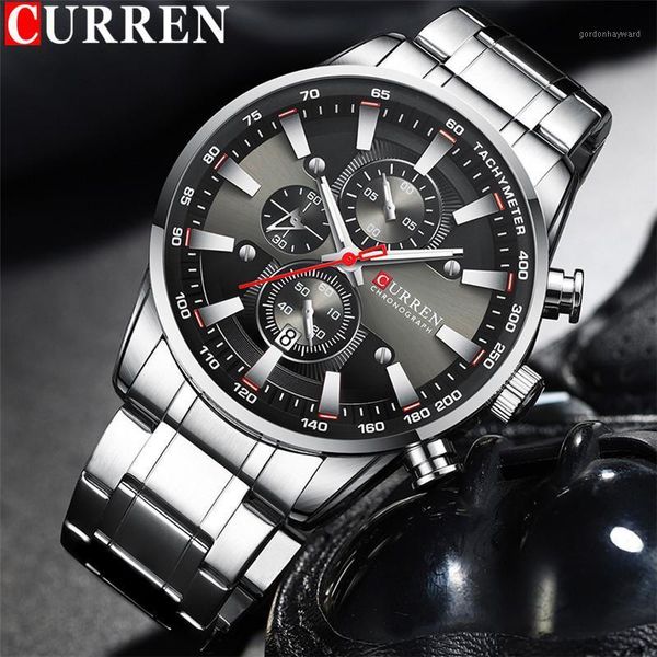 man wristwatch chronograph auto date men watch military business stainless steel sport male clock 8351 wristwatches, Slivery;brown
man wristwatch chronograph auto date men watch military business stainless steel sport male clock 8351 wristwatches, Slivery;brown