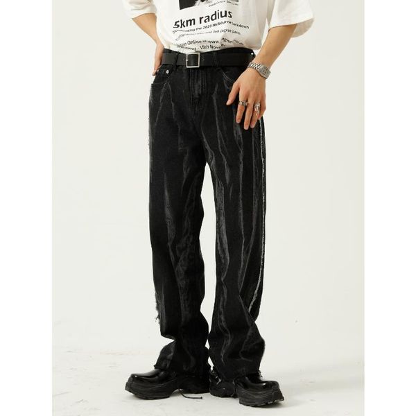 men's jeans 2021 four seasons korean tie dye personalized design straight middle waist men fashion loose black for, Blue
men's jeans 2021 four seasons korean tie dye personalized design straight middle waist men fashion loose black for, Blue