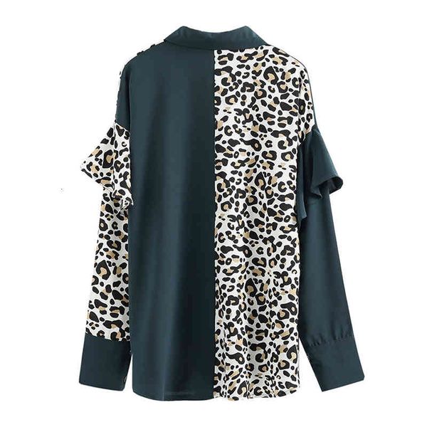 hoodie vintage print leopard shirt for women lapel long sleeve patchwork ruffle hit color blouse female 2021 fashion, Black
hoodie vintage print leopard shirt for women lapel long sleeve patchwork ruffle hit color blouse female 2021 fashion, Black
