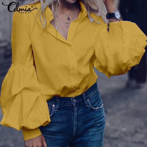 blouses celmia elegant pink blouses women 2021 autumn fashion puff sleeve shirts ladies buttons work loose blusas femme plus size, White
blouses celmia elegant pink blouses women 2021 autumn fashion puff sleeve shirts ladies buttons work loose blusas femme plus size, White