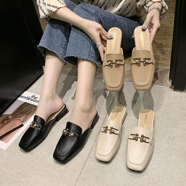 female shoes womens slippers outdoor rivet loafers low cover toe slides mules 2021 hoof heels pu rome for women, Black
female shoes womens slippers outdoor rivet loafers low cover toe slides mules 2021 hoof heels pu rome for women, Black