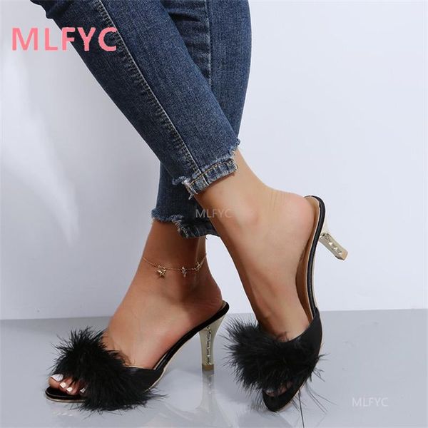 slippers summer style open-toed hair stiletto heel outer wear sandals and women's all-match banquet high heels women, Black
slippers summer style open-toed hair stiletto heel outer wear sandals and women's all-match banquet high heels women, Black