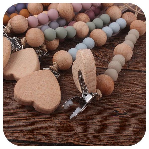 wooden silicon pacifier holder with heart clips bead chain baby feeding accessories original design infant gift toys
wooden silicon pacifier holder with heart clips bead chain baby feeding accessories original design infant gift toys