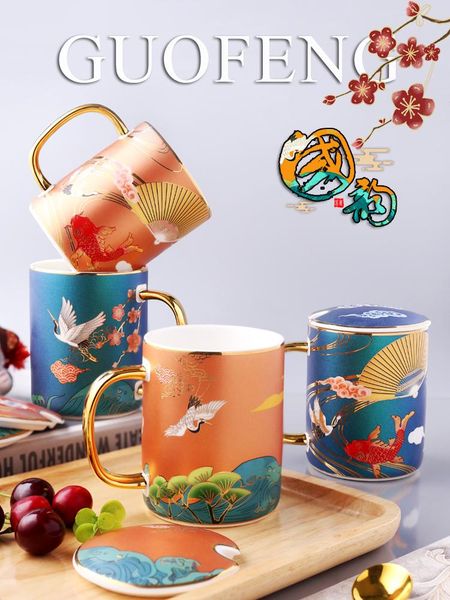 the tide of diy custom mugs household glass creative couple ceramic mug cup office cups with cover a spoon
the tide of diy custom mugs household glass creative couple ceramic mug cup office cups with cover a spoon