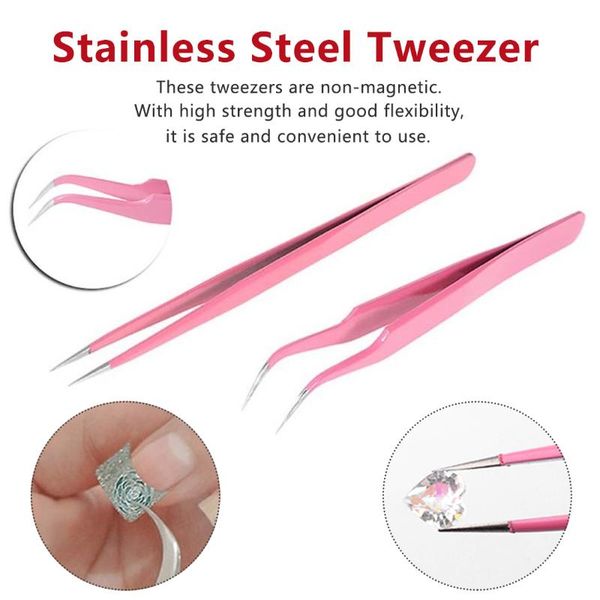 eyebrow tools & stencils 1 pcs/2 pcs curved straight stainless steel tweezer pink nail sticker false eyelash rhinestone nipper picker makeup
eyebrow tools & stencils 1 pcs/2 pcs curved straight stainless steel tweezer pink nail sticker false eyelash rhinestone nipper picker makeup