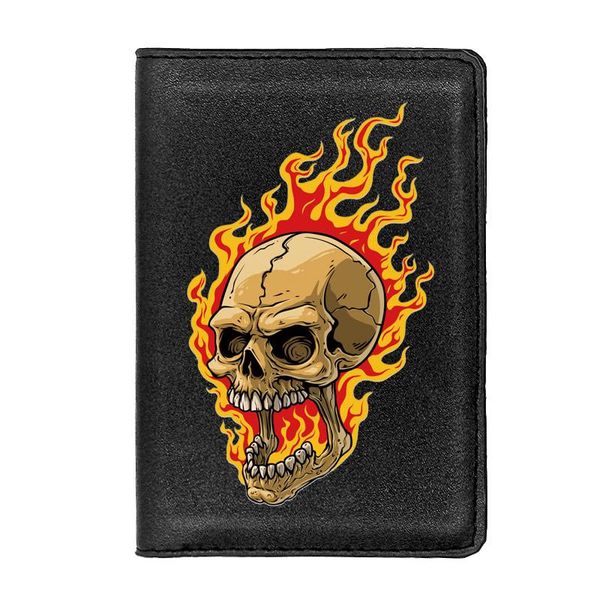 card holders punk style fire skull leather travel passport case personality men women id holder cover, Brown;gray
card holders punk style fire skull leather travel passport case personality men women id holder cover, Brown;gray