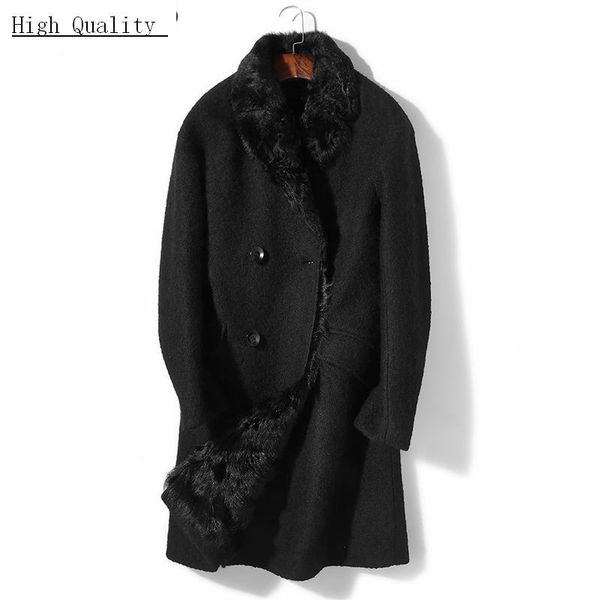 men's leather & faux real fur coat men winter clothes 2021 korean long 100% wool liner jackets man streetwear fashion overcoat 8370b, Black
men's leather & faux real fur coat men winter clothes 2021 korean long 100% wool liner jackets man streetwear fashion overcoat 8370b, Black