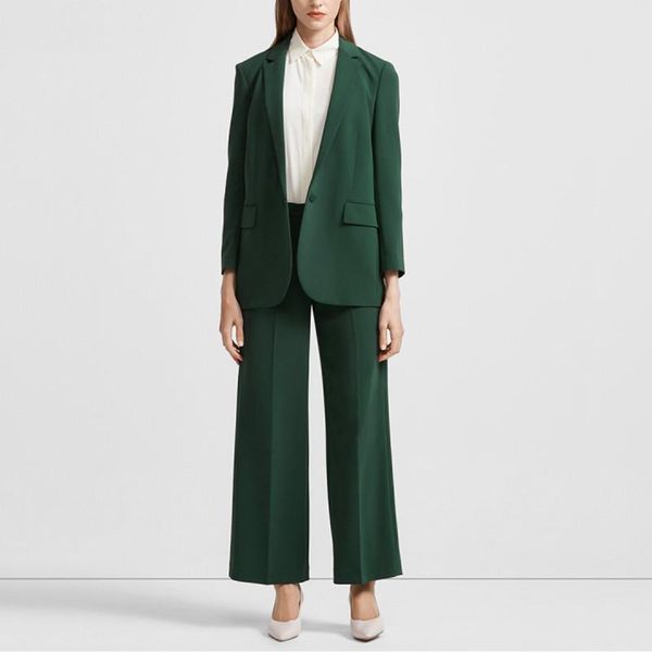 women's two piece pants office suit long sleeve blazer jakcet wide leg set large size business trouser suits female, White
women's two piece pants office suit long sleeve blazer jakcet wide leg set large size business trouser suits female, White