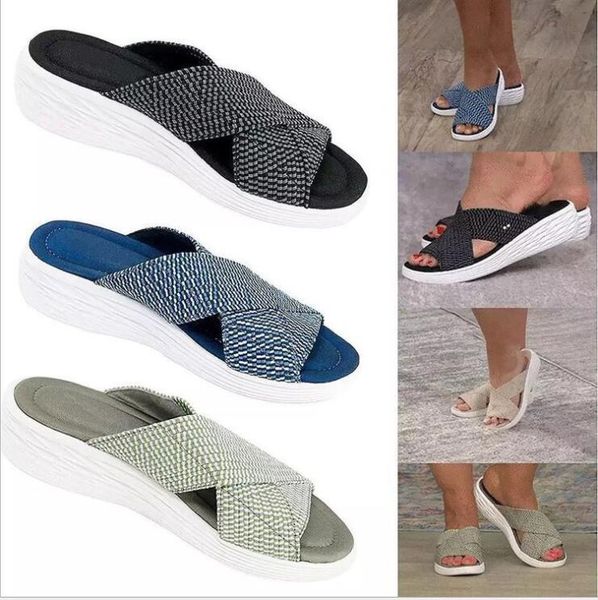 slippers women wedges sandals summer 2021 soft outdoor casual elastic platform beach shoes large size, Black
slippers women wedges sandals summer 2021 soft outdoor casual elastic platform beach shoes large size, Black