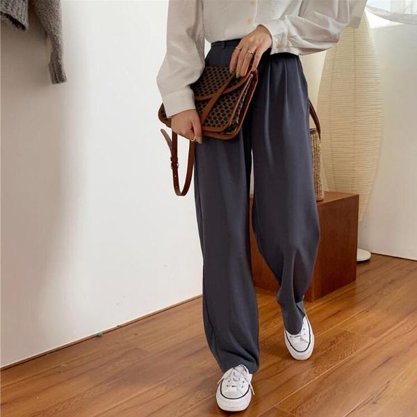 women's pants & capris 2021 autumn winter women high waist straight pockets formal office lady ankle-length harem trousers cl692, Black;white
women's pants & capris 2021 autumn winter women high waist straight pockets formal office lady ankle-length harem trousers cl692, Black;white