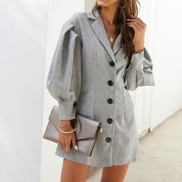 women's 2021 spring autumn dress solid vintage notched single-breasted a-line lantern sleeve mini female shirt 0533 casual dresses, Black;gray
women's 2021 spring autumn dress solid vintage notched single-breasted a-line lantern sleeve mini female shirt 0533 casual dresses, Black;gray