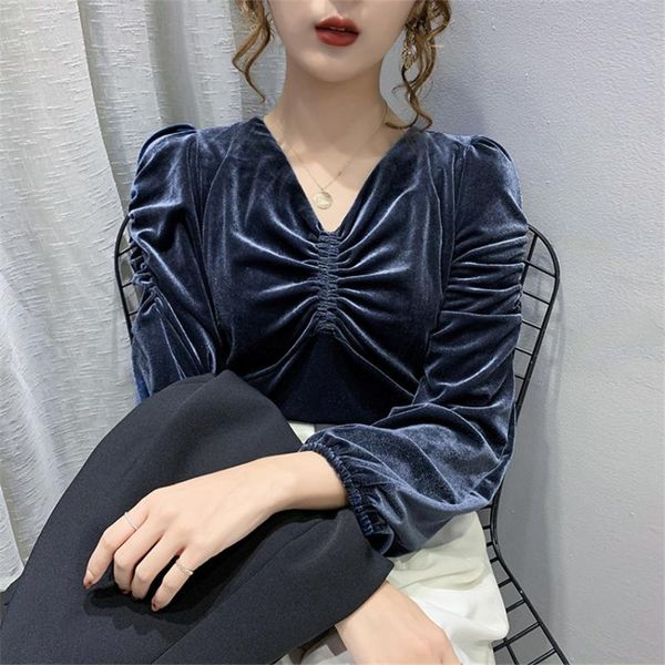 women's blouses & shirts black velvet vintage women korean fashion winter clothes puff sleeve shirt blusas mujer de moda 2, White
women's blouses & shirts black velvet vintage women korean fashion winter clothes puff sleeve shirt blusas mujer de moda 2, White