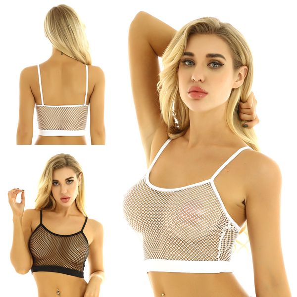 lingerie for women see through sheer mesh erotic spaghetti straps sleeveless hollow out fishnet tanks fashion slim vest, Black;white
lingerie for women see through sheer mesh erotic spaghetti straps sleeveless hollow out fishnet tanks fashion slim vest, Black;white
