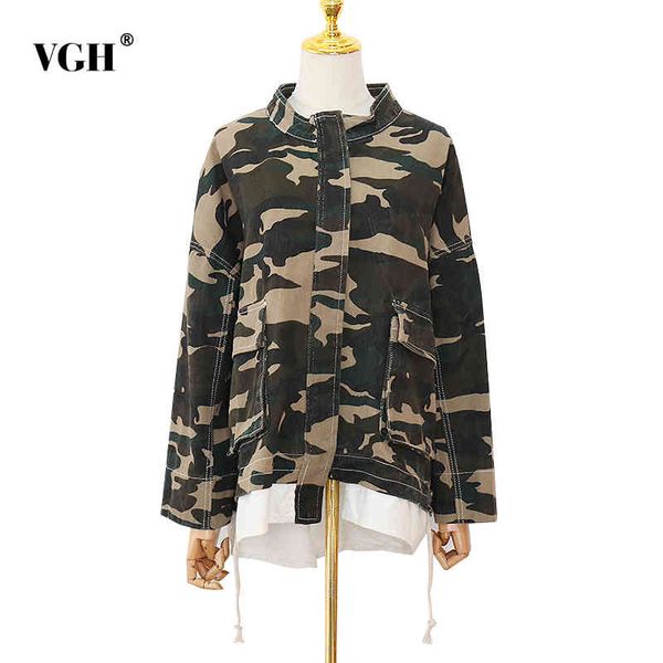 vgh print camouflage jacket for women stand collar drawstring oversized casual jackets female fall fashion new clothing 210421, Black;brown
vgh print camouflage jacket for women stand collar drawstring oversized casual jackets female fall fashion new clothing 210421, Black;brown