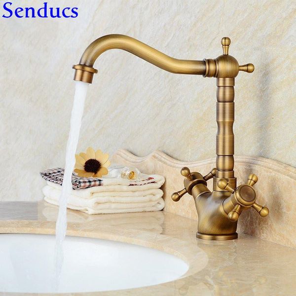 senducs antique bathroom basin faucet dual handle single hole brass bathroom mixer tap fashion cold antique faucet
senducs antique bathroom basin faucet dual handle single hole brass bathroom mixer tap fashion cold antique faucet