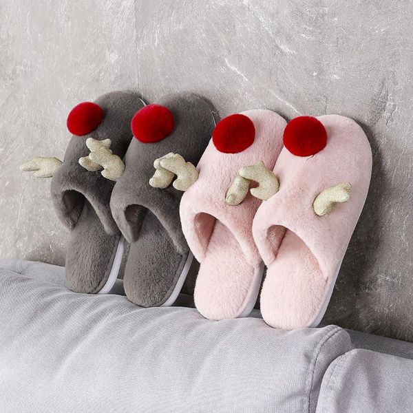 slippers couple house fur slides women winter cute plush reindeer warm non-slip men zapatos de mujer, Black
slippers couple house fur slides women winter cute plush reindeer warm non-slip men zapatos de mujer, Black