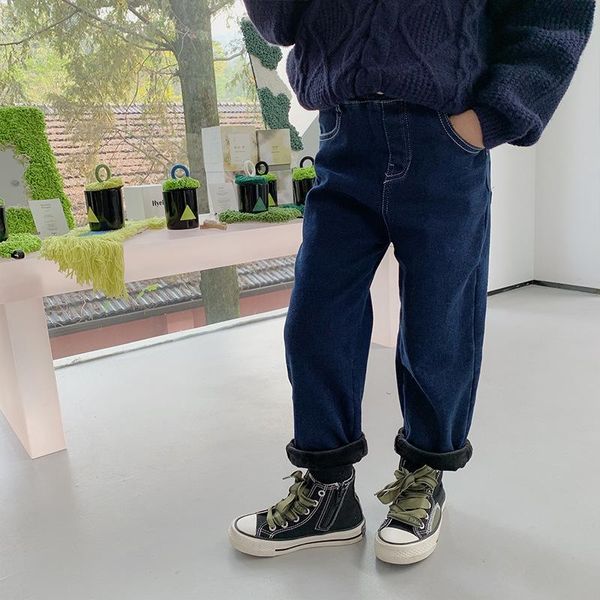 jeans girls' korean autumn and winter children's wear plush denim pants casual trouser 11-19, Blue
jeans girls' korean autumn and winter children's wear plush denim pants casual trouser 11-19, Blue