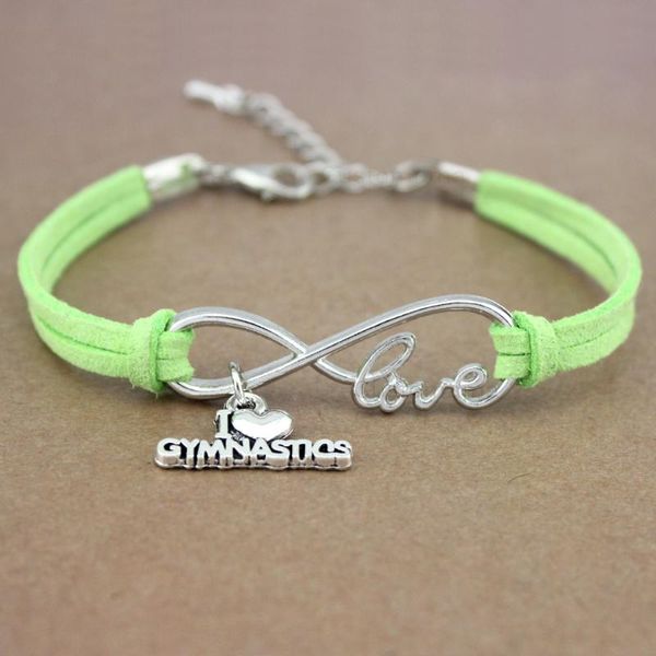 heart gymnastics gym sports infinity love charm bracelets pink blue women men girl boy jewelry gift 20 colors to choose, Golden;silver
heart gymnastics gym sports infinity love charm bracelets pink blue women men girl boy jewelry gift 20 colors to choose, Golden;silver