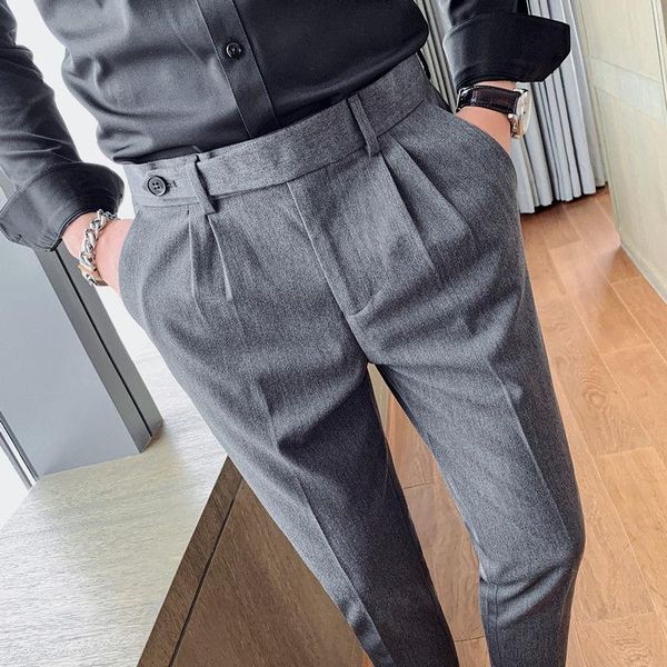 men's suits & blazers spring men business formal wear pants male solid color casual slim fit streetwear office work trousers o109, White;black
men's suits & blazers spring men business formal wear pants male solid color casual slim fit streetwear office work trousers o109, White;black